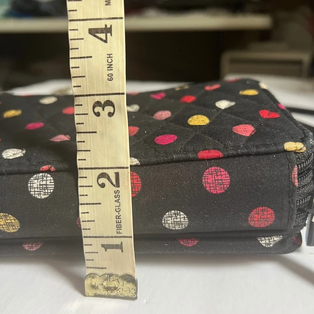 Vera Bradley Havana‎ Dots Quilted All In One Crossbody Wallet Organzier Bag